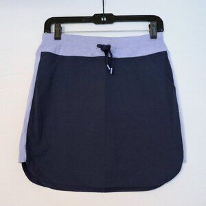 Title Nine Size Small Skirt Drawstring Waist Tie Front Purple & Navy